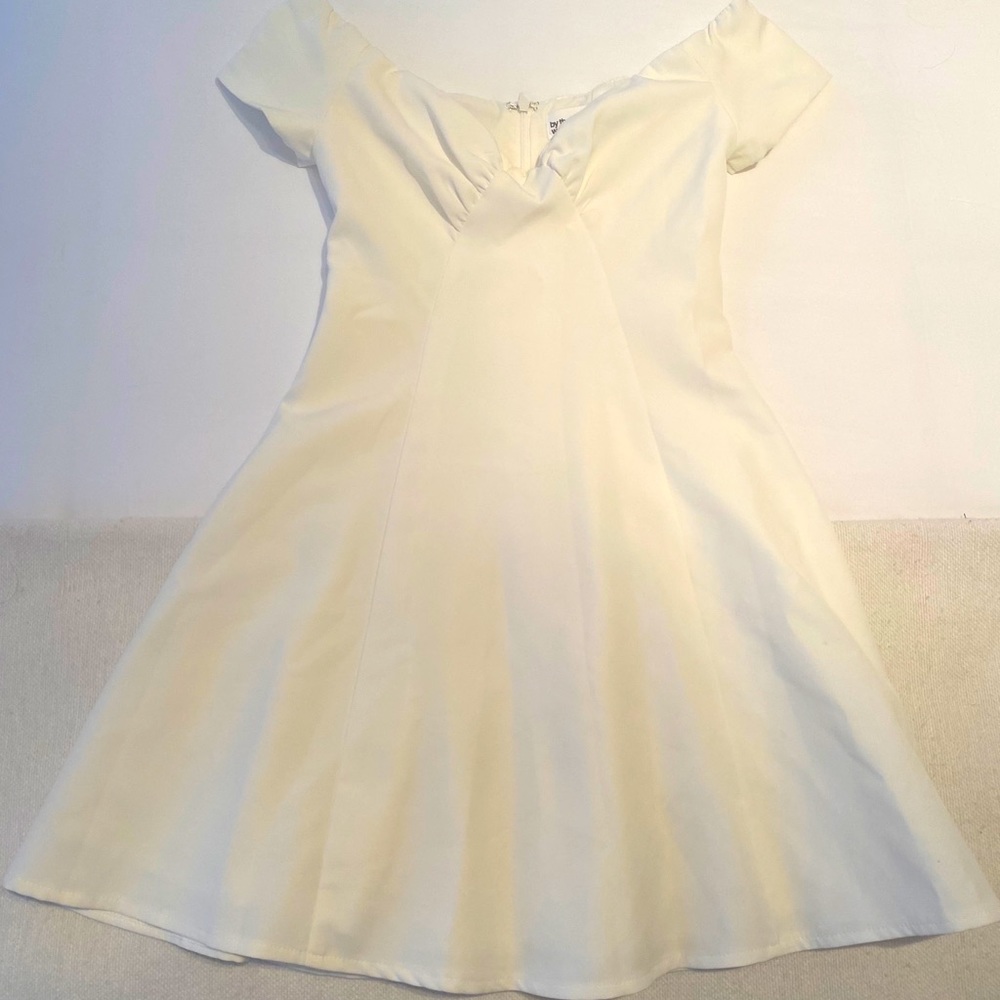 Petite white mini dress